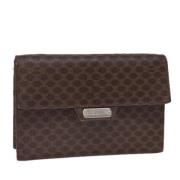 Pre-owned Leather clutches Celine Vintage , Brown , Dames