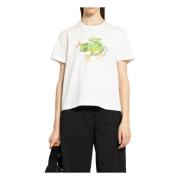 Kikker Grafische Print Boxy Fit T-shirt Burberry , White , Dames