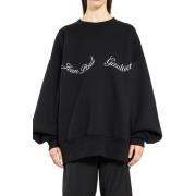 Zwarte Crewneck Katoenen Sweatshirt Jean Paul Gaultier , Black , Dames