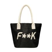 Basket Beachbag F**k , Black , Dames
