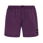 Kort Effect Shantung Glanzend F**k , Purple , Heren