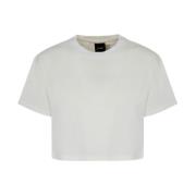 T-Shirt Crop F**k , White , Dames