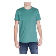 Heren T-shirt Lente/Zomer Collectie Peuterey , Green , Heren