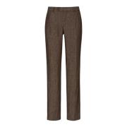 Linnen Plooi Broek Massimo Alba , Brown , Heren