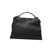 Pre-owned Leather handbags Fendi Vintage , Black , Dames