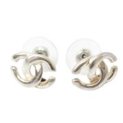 Pre-owned Metal earrings Chanel Vintage , Gray , Dames