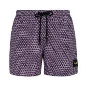 Short A Fantasia Mood Micro Pattern F**k , Multicolor , Heren