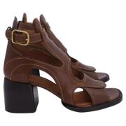 Pre-owned Leather sandals Chloé Pre-owned , Brown , Dames