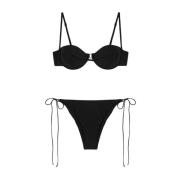 Verstelbare Amerikaanse bikini set in zwart Me-Fui , Black , Dames