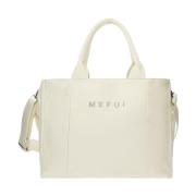 Beige Strandtas met Magnetische Sluiting Me-Fui , Beige , Dames