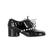 Pre-owned Leather flats Chanel Vintage , Black , Dames