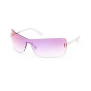 Metalen Frame Dames Zonnebril Guess , White , Dames