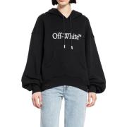 Boekachtig Logo Zwarte Hoodie Off White , Black , Dames