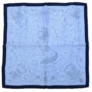 Pre-owned Silk scarves Hermès Vintage , Blue , Dames