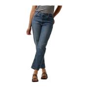 Mommy High Tapered Jeans Blauw My Essential Wardrobe , Blue , Dames