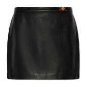 Leren rok Versace , Black , Dames