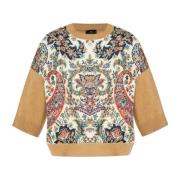 Trui met zijden inzetstuk Etro , Multicolor , Dames