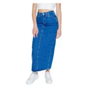 Blauwe Katoenen Rok Herfst/Winter Collectie Calvin Klein Jeans , Blue ...