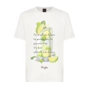 T-Shirt MET Grafische Print F**k , White , Heren