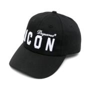 Icon Logo Baseball Cap Dsquared2 , Black , Dames