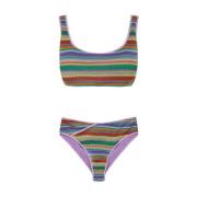 Gehaakte Bikini Top en Amerikaanse Slip Me-Fui , Multicolor , Dames