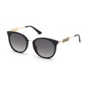 Metalen Frame Dames Zonnebrillen Collectie Guess , Black , Dames