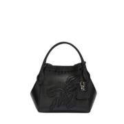 Handgeborduurde Margot Shopper Tas Ermanno Scervino , Black , Dames