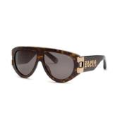 Klassieke zonnebril in Shiny Dark Havana Philipp Plein , Brown , Dames