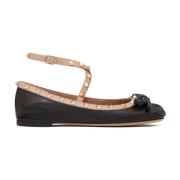 Rockstud Ballerinas Valentino Garavani , Black , Dames