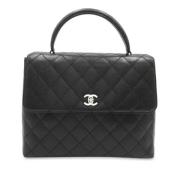 Pre-owned Leather handbags Chanel Vintage , Black , Dames