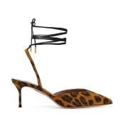 Dierenprint Slingback Pumps Aquazzura , Brown , Dames