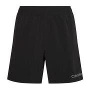 Zwarte Katoenen Bermuda Shorts met Elastische Taille Calvin Klein , Bl...