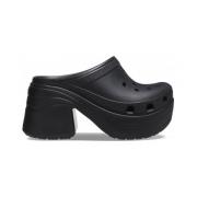 Comfortabele Sleehak Sandalen Crocs , Black , Dames