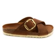 Sliders Birkenstock , Brown , Dames