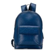 Pre-owned Leather backpacks Gucci Vintage , Blue , Dames