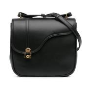 Pre-owned Leather shoulder-bags Gucci Vintage , Black , Dames