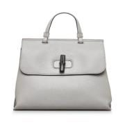 Pre-owned Leather gucci-bags Gucci Vintage , Gray , Dames