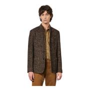 Militair-geïnspireerde wol zijde blend jas Massimo Alba , Multicolor ,...