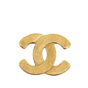 Pre-owned Metal brooches Chanel Vintage , Yellow , Dames