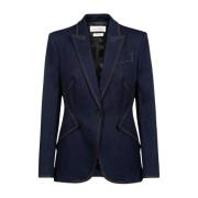 Blazer in jeans-look Alexander McQueen , Blue , Dames