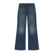 Versleten jeans Balmain , Blue , Dames