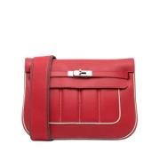 Pre-owned Leather crossbody-bags Hermès Vintage , Red , Dames
