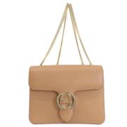 Pre-owned Leather gucci-bags Gucci Vintage , Beige , Dames