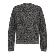 Trui met 'Barocco' motief Versace , Gray , Heren