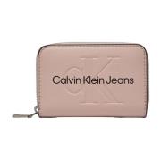Roze Portemonnee met Printpatroon Calvin Klein Jeans , Pink , Dames