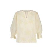 Crème Wit Geborduurde Top Fabienne Chapot , Beige , Dames