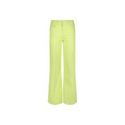 Wijde Pijp Denim Broek met Hart Borduursel Fabienne Chapot , Green , D...