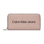 Roze Patroon Rits Portemonnee Vrouwen Calvin Klein Jeans , Pink , Dame...