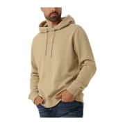 Gewassen Monologo Hoodie Sweater Calvin Klein , Beige , Heren