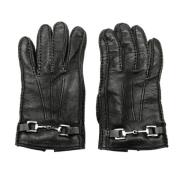 Pre-owned Leather gloves Gucci Vintage , Black , Dames